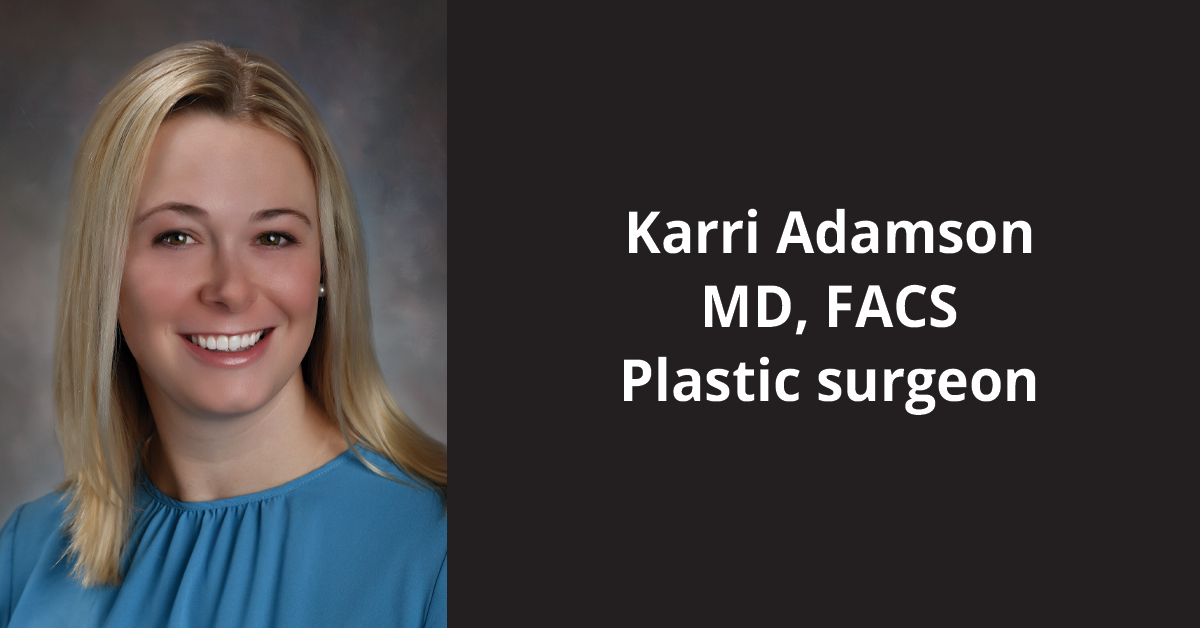 Headshot of Dr. Karri Adamson, plastic surgeon with BayCare Clinic