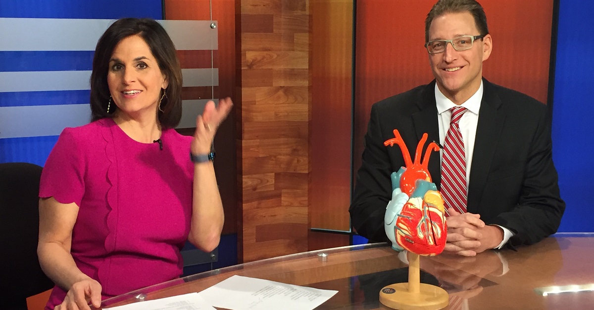 WLUK morning news anchor Rachel Manek and Dr. Scott Weslow of Aurora BayCare Cardiology