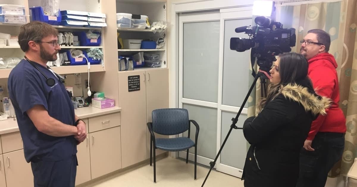 Dr. Christopher Painter is interviewed by WBAY Channel 2 News