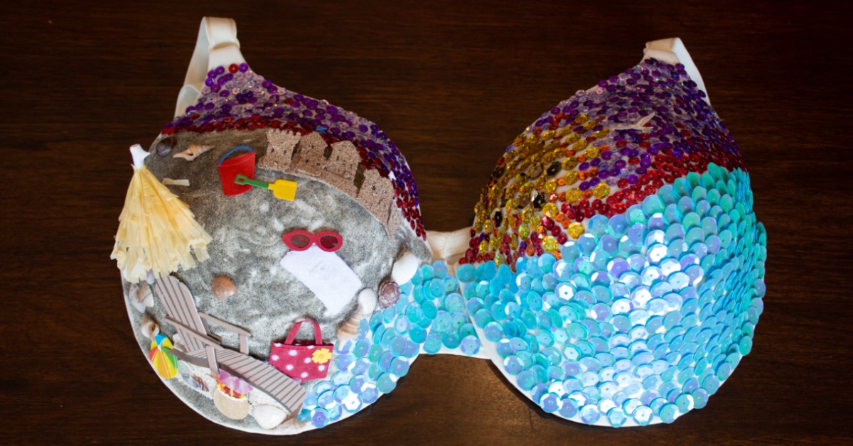 A decorated bra